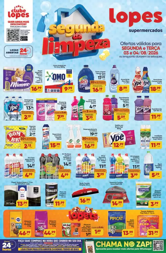 Catálogo Lopes Supermercados | SEGUNDA DA LIMPEZA - | 2026-08-03T00:00:00.000Z - 2026-08-04T00:00:00.000Z