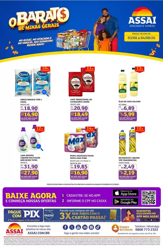 Catálogo Assaí Atacadista em Várzea Paulista | Encarte Assaí Atacadista 169311-589 | 2026-08-03T00:00:00.000Z - 2026-08-04T00:00:00.000Z