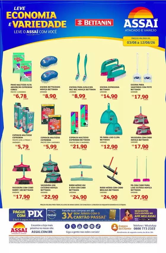 Catálogo Assaí Atacadista em Várzea Paulista | Encarte Assaí Atacadista 169314-525 | 2026-08-03T00:00:00.000Z - 2026-08-12T00:00:00.000Z