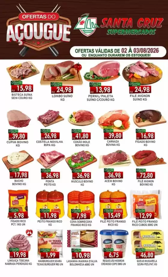 Catálogo Santa Cruz Supermercados | Ofertas do Açougue Santa Cruz! | 2026-08-03T00:00:00.000Z - 2026-08-03T00:00:00.000Z
