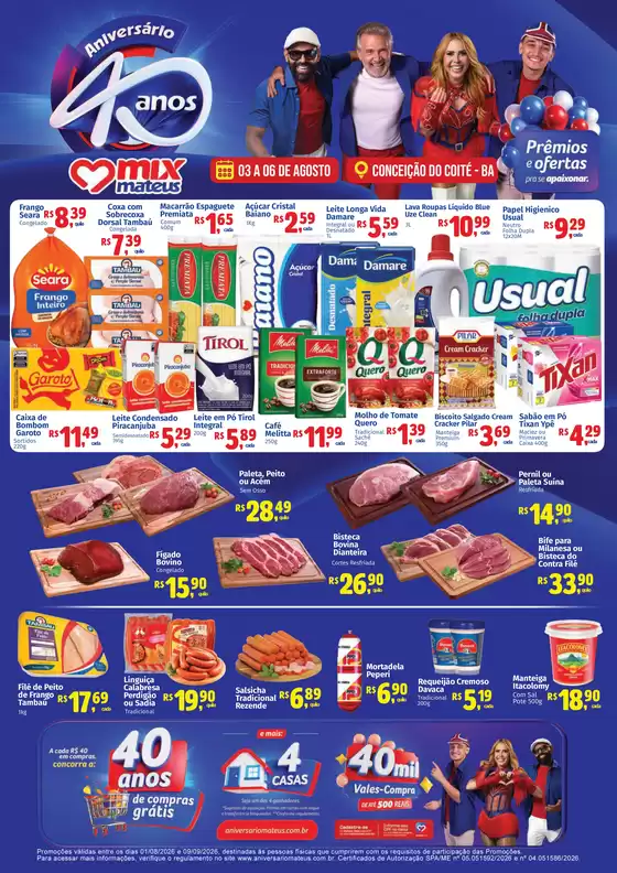 Catálogo Supermercados Mateus | Regular de aniversario | 2026-08-03T00:00:00.000Z - 2026-08-06T00:00:00.000Z