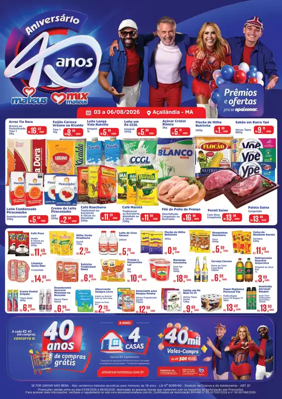 Catálogo Supermercados Mateus | Aniversario | 2026-08-03T00:00:00.000Z - 2026-08-06T00:00:00.000Z