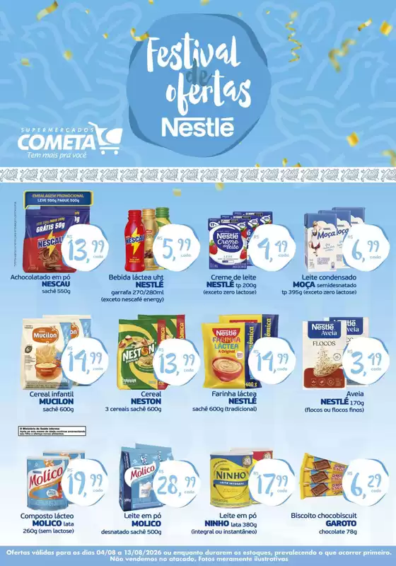 Catálogo Cometa Supermercados | Festival de Ofertas Nestlé | 2026-08-04T00:00:00.000Z - 2026-08-13T00:00:00.000Z