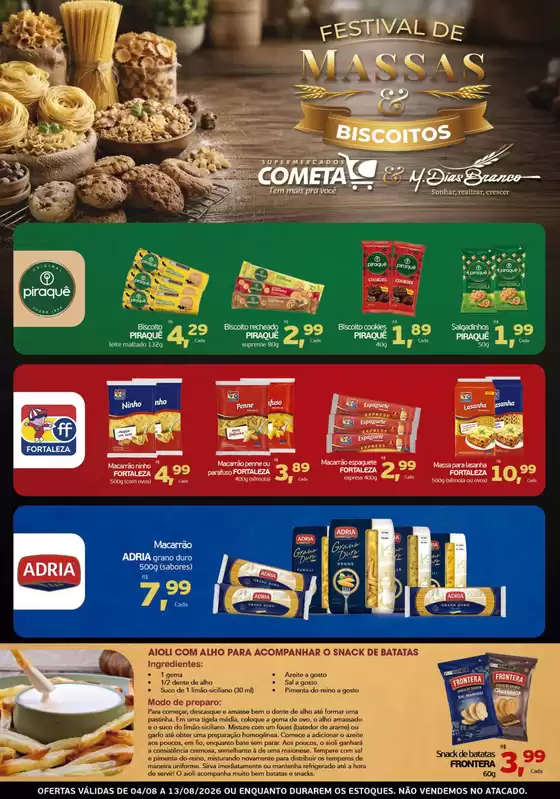 Catálogo Cometa Supermercados | Festival de Massas e Biscoitos | 2026-08-04T00:00:00.000Z - 2026-08-13T00:00:00.000Z