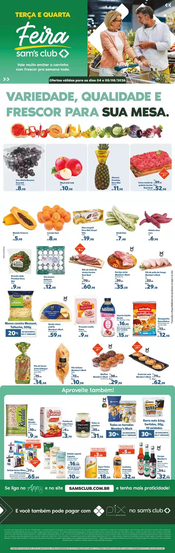 Catálogo Sam's Club | Ofertas especiais atraentes para todos | 2026-08-04T00:00:00.000Z - 2026-08-05T00:00:00.000Z