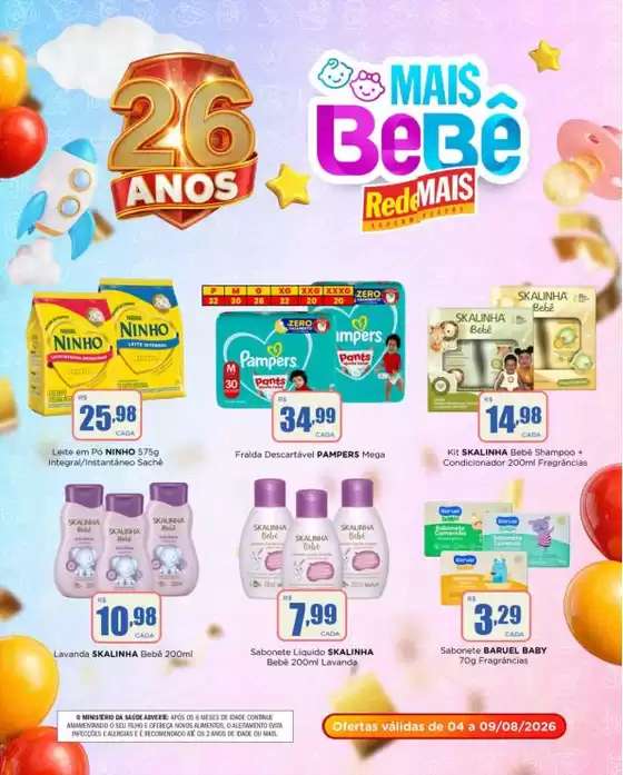 Catálogo Rede Mais Supermercados | Encarte Rede Mais Supermercados | 2026-08-04T00:00:00.000Z - 2026-08-09T00:00:00.000Z