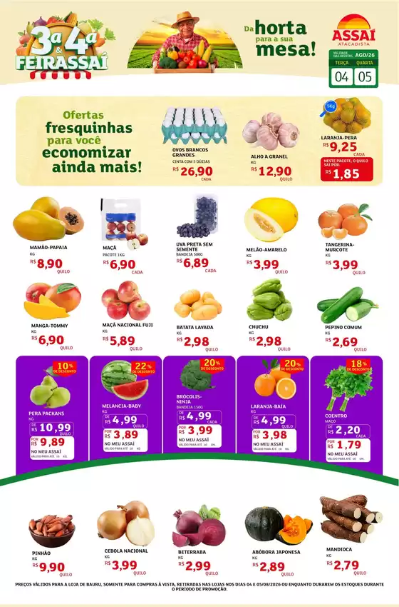 Catálogo Assaí Atacadista | Encarte Assaí Atacadista 49597-960 | 2026-08-04T00:00:00.000Z - 2026-08-05T00:00:00.000Z