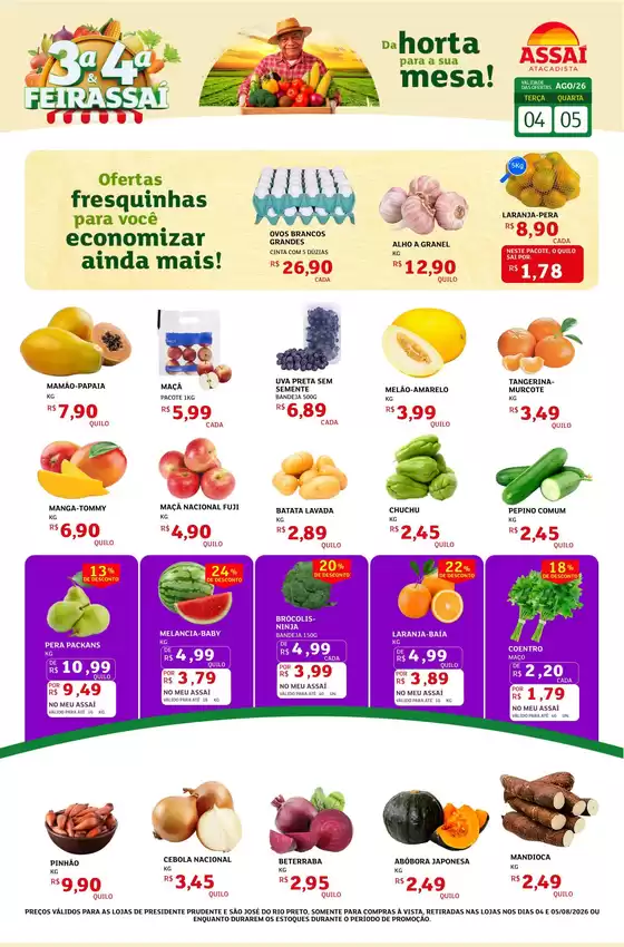 Catálogo Assaí Atacadista | Encarte Assaí Atacadista 49597-961 | 2026-08-04T00:00:00.000Z - 2026-08-05T00:00:00.000Z