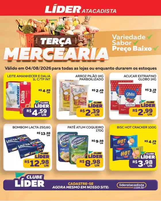 Catálogo Líder Atacadista | Cópia encarte terça da padaria e mer | 2026-08-04T00:00:00.000Z - 2026-08-04T00:00:00.000Z
