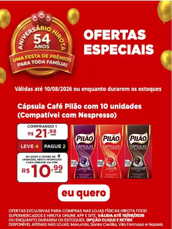 Catálogo Hirota Food Supermercado | Grandes descontos em produtos selecionados | 2026-08-04T00:00:00.000Z - 2026-08-10T00:00:00.000Z