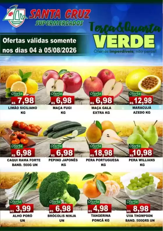 Catálogo Santa Cruz Supermercados | verde | 2026-08-04T00:00:00.000Z - 2026-08-05T00:00:00.000Z