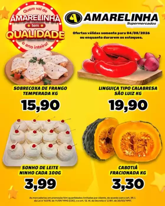 Catálogo Amarelinha Supermercados em Bady Bassitt | Ofertas exclusivas | 2026-08-04T00:00:00.000Z - 2026-08-04T00:00:00.000Z