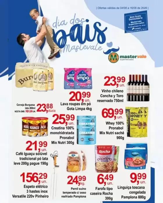 Catálogo Mastervale Supermercados | Dia dos Pais | 2026-08-05T00:00:00.000Z - 2026-08-16T00:00:00.000Z