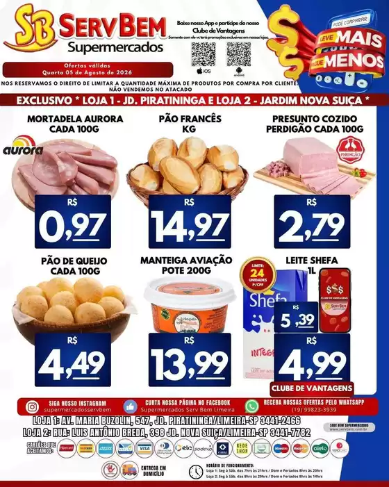 Catálogo ServBem | Ofertas para caçadores de pechinchas | 2026-08-05T00:00:00.000Z - 2026-08-05T00:00:00.000Z