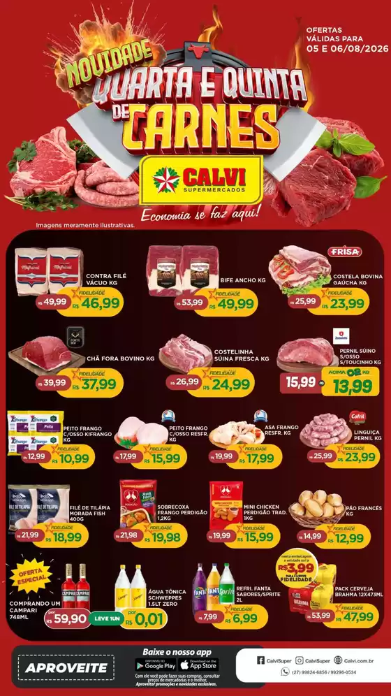 Catálogo Calvi Supermercados | Quarta e Quinta de Carnes  | 2026-08-05T00:00:00.000Z - 2026-08-06T00:00:00.000Z