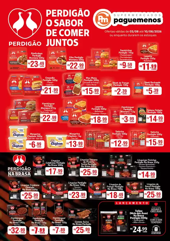 Catálogo Supermercados Pague Menos em Itupeva | Tabloide perdigao atializado | 2026-08-03T00:00:00.000Z - 2026-08-10T00:00:00.000Z