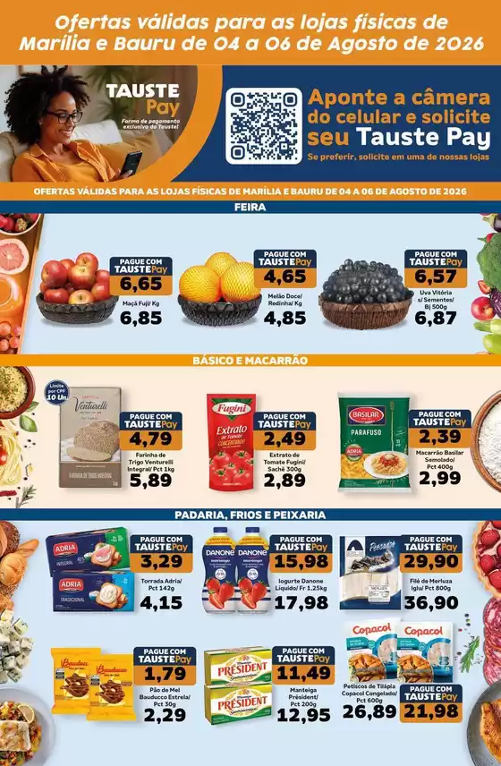 Catálogo Supermercados Tauste | Ofertas Tauste Pay Marília e Bauru | 2026-08-04T00:00:00.000Z - 2026-08-06T00:00:00.000Z