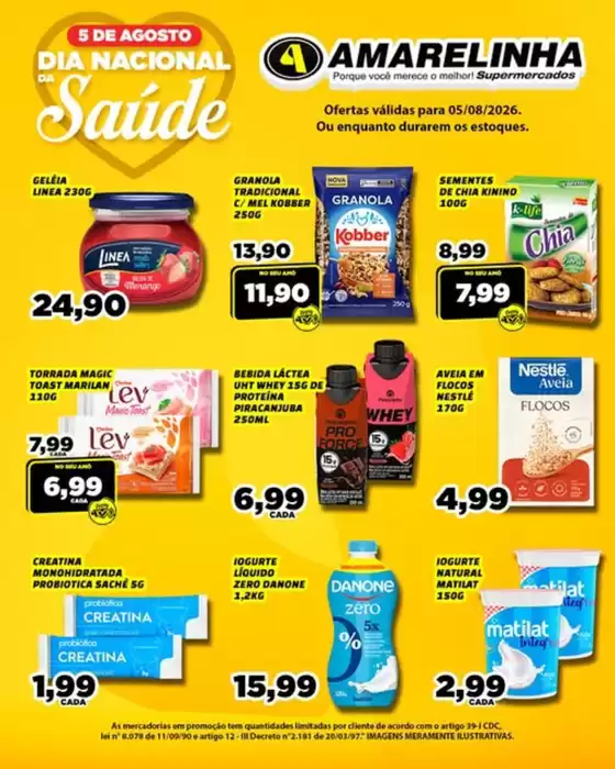 Catálogo Amarelinha Supermercados | Dia Nacional da Saude | 2026-08-05T00:00:00.000Z - 2026-08-05T00:00:00.000Z