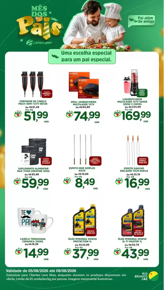 Catálogo Araújo Supermercados | OFERTA DIA DOS PAIS | 2026-08-06T00:00:00.000Z - 2026-08-09T00:00:00.000Z