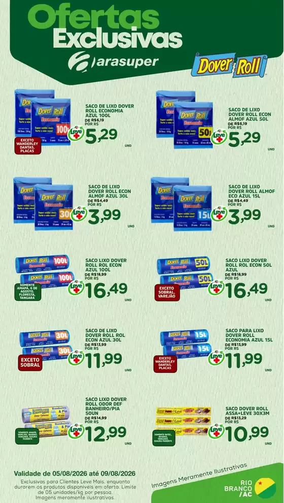 Catálogo Araújo Supermercados | EXCLUSIVA DOVER ROLL | 2026-08-06T00:00:00.000Z - 2026-08-09T00:00:00.000Z