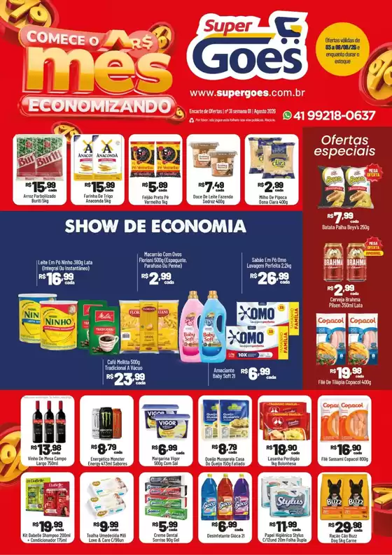 Catálogo Supermercados Goes | Ótima oferta para caçadores de pechinchas | 2026-08-03T00:00:00.000Z - 2026-08-08T00:00:00.000Z