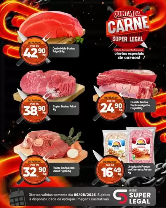 Catálogo Rede Super Legal de Supermercados | CARNES | 2026-08-06T00:00:00.000Z - 2026-08-06T00:00:00.000Z