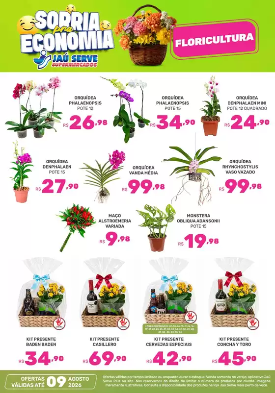 Catálogo Supermercados Jaù Serve | Florista | 2026-08-06T00:00:00.000Z - 2026-08-09T00:00:00.000Z