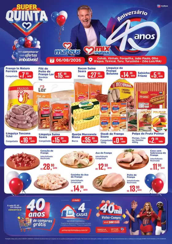Catálogo Supermercados Mateus em Avaí | Super Quinta de Aniversario | 2026-08-06T00:00:00.000Z - 2026-08-06T00:00:00.000Z