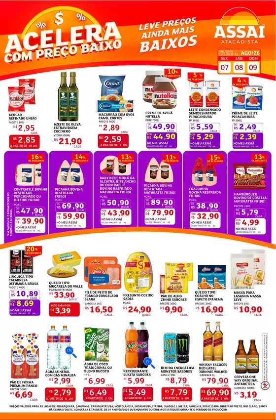 Catálogo Assaí Atacadista | Encarte Assaí Atacadista 49702-969 | 2026-08-07T00:00:00.000Z - 2026-08-09T00:00:00.000Z