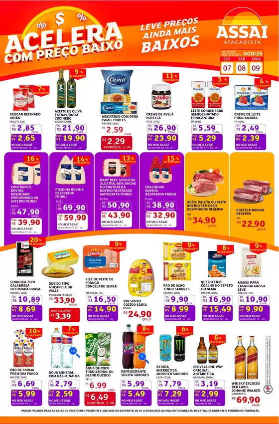 Catálogo Assaí Atacadista | Encarte Assaí Atacadista 49716-972 | 2026-08-07T00:00:00.000Z - 2026-08-09T00:00:00.000Z