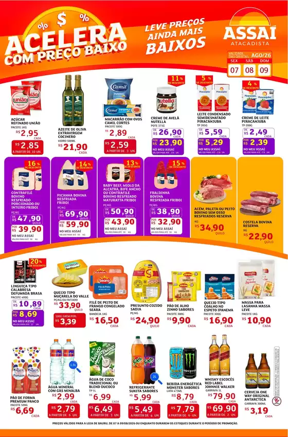 Catálogo Assaí Atacadista | Encarte Assaí Atacadista 49702-970 | 2026-08-07T00:00:00.000Z - 2026-08-09T00:00:00.000Z