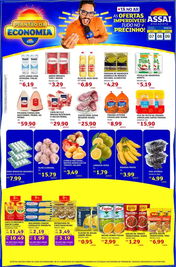 Catálogo Assaí Atacadista | Encarte Assaí Atacadista 49612-357 | 2026-08-07T00:00:00.000Z - 2026-08-09T00:00:00.000Z