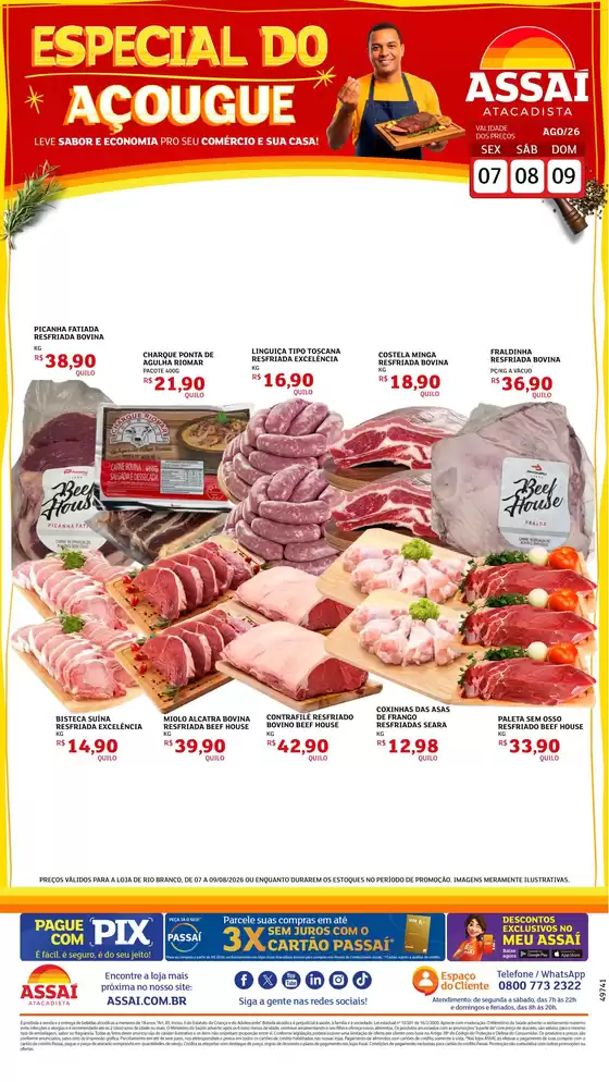 Catálogo Assaí Atacadista | Encarte Assaí Atacadista 49741-40 | 2026-08-07T00:00:00.000Z - 2026-08-09T00:00:00.000Z