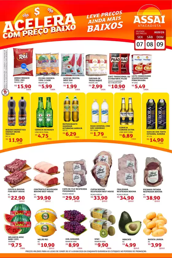 Catálogo Assaí Atacadista | Encarte Assaí Atacadista 49712-977 | 2026-08-07T00:00:00.000Z - 2026-08-10T00:00:00.000Z
