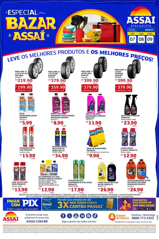 Catálogo Assaí Atacadista | Encarte Assaí Atacadista 49587-63 | 2026-08-07T00:00:00.000Z - 2026-08-09T00:00:00.000Z