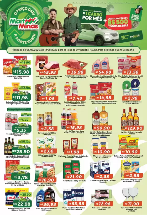 Catálogo Mart Minas | 285 DivinopolisItaunaPara de MinasBom Despacho | 2026-08-06T00:00:00.000Z - 2026-08-12T00:00:00.000Z
