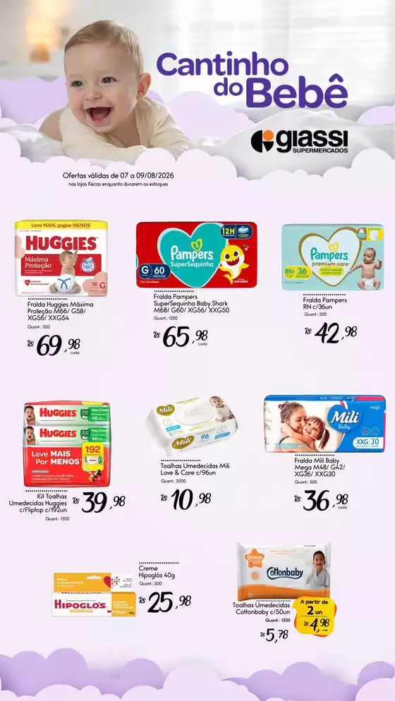 Catálogo Giassi Supermercados | Grandes descontos em produtos selecionados | 2026-08-07T00:00:00.000Z - 2026-08-09T00:00:00.000Z