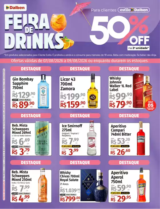 Catálogo Supermercado Dalben | Feira de Drinks | 2026-08-07T00:00:00.000Z - 2026-08-09T00:00:00.000Z