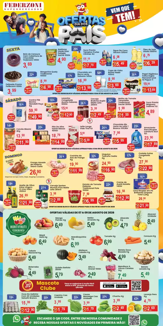 Catálogo Federzoni Supermercados | Ofertas dia dos Pais! | 2026-08-07T00:00:00.000Z - 2026-08-09T00:00:00.000Z
