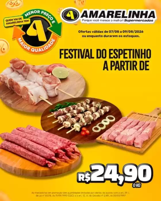 Catálogo Amarelinha Supermercados | Ofertas | 2026-08-07T00:00:00.000Z - 2026-08-09T00:00:00.000Z