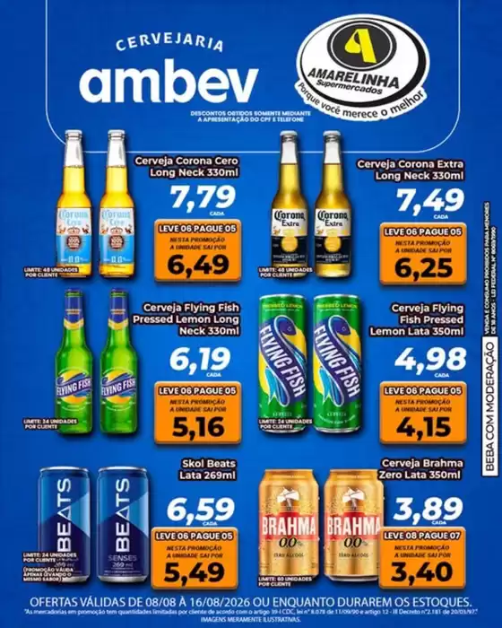 Catálogo Amarelinha Supermercados | Ofertas | 2026-08-10T00:00:00.000Z - 2026-08-16T00:00:00.000Z