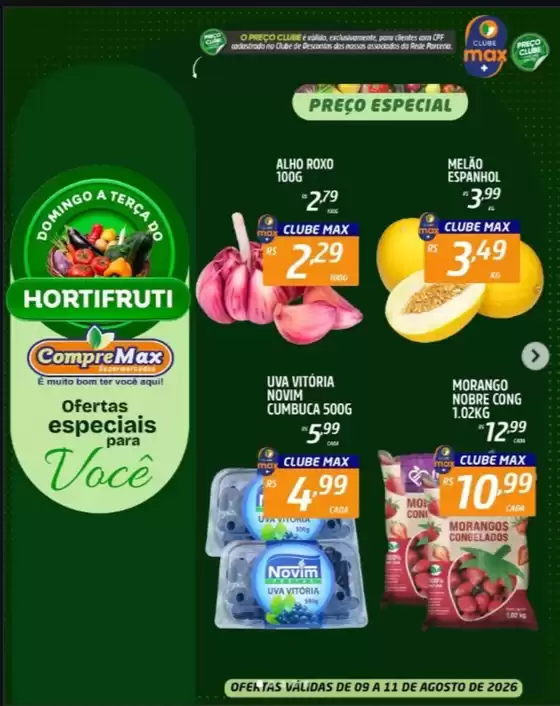 Catálogo CompreMax | Hortifruti | 2026-08-10T00:00:00.000Z - 2026-08-11T00:00:00.000Z