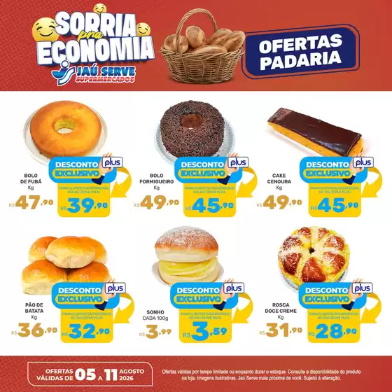 Catálogo Supermercados Jaù Serve | Padaria | 2026-08-10T00:00:00.000Z - 2026-08-11T00:00:00.000Z