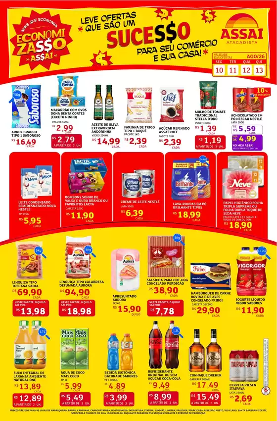 Catálogo Assaí Atacadista | Encarte Assaí Atacadista 49754-974 | 2026-08-10T00:00:00.000Z - 2026-08-13T00:00:00.000Z