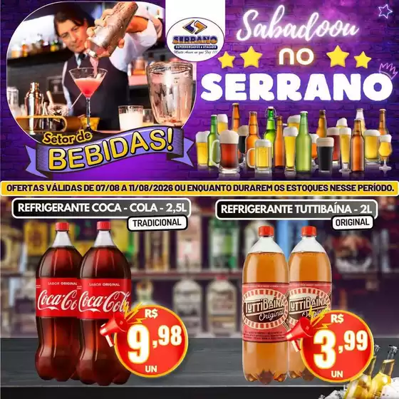 Catálogo Serrano Supermercado | Ótima oferta para caçadores de pechinchas | 2026-08-07T00:00:00.000Z - 2026-08-11T00:00:00.000Z