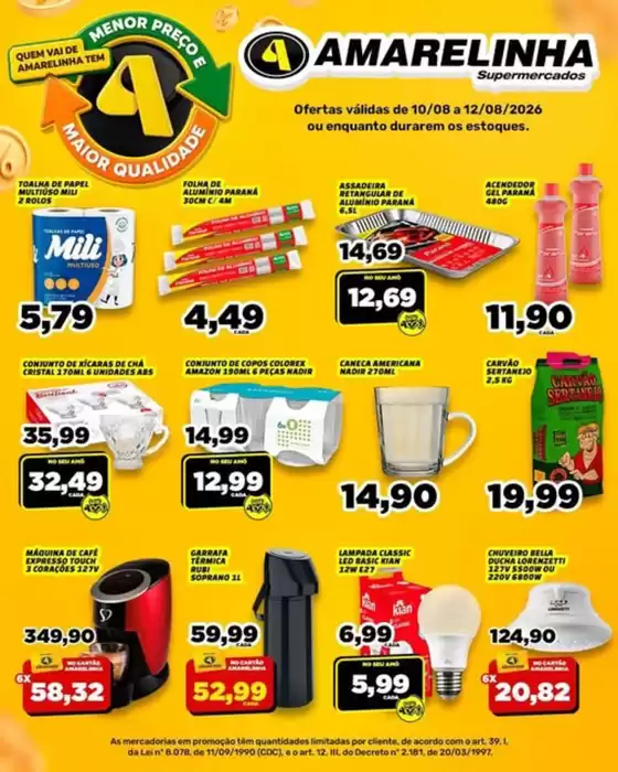 Catálogo Amarelinha Supermercados | Ofertas | 2026-08-11T00:00:00.000Z - 2026-08-12T00:00:00.000Z