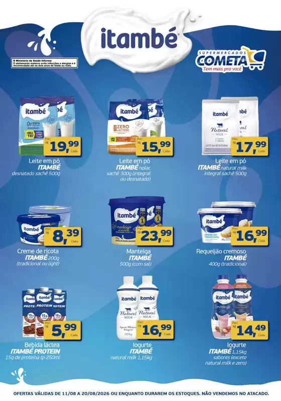 Catálogo Cometa Supermercados | Cooperativa Itambé | 2026-08-11T00:00:00.000Z - 2026-08-20T00:00:00.000Z