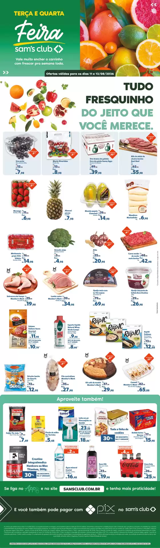 Catálogo Sam's Club | OFERTAS FEIRA | 2026-08-11T00:00:00.000Z - 2026-08-12T00:00:00.000Z