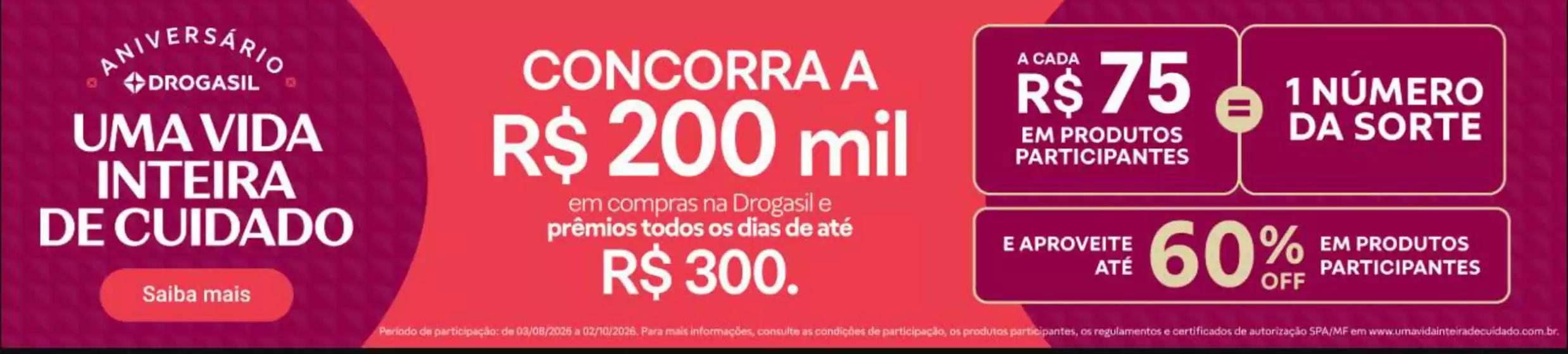 Catálogo Drogasil em Taboão da Serra | Ofertas imperiveis ! | 2026-08-11T00:00:00.000Z - 2026-08-16T00:00:00.000Z