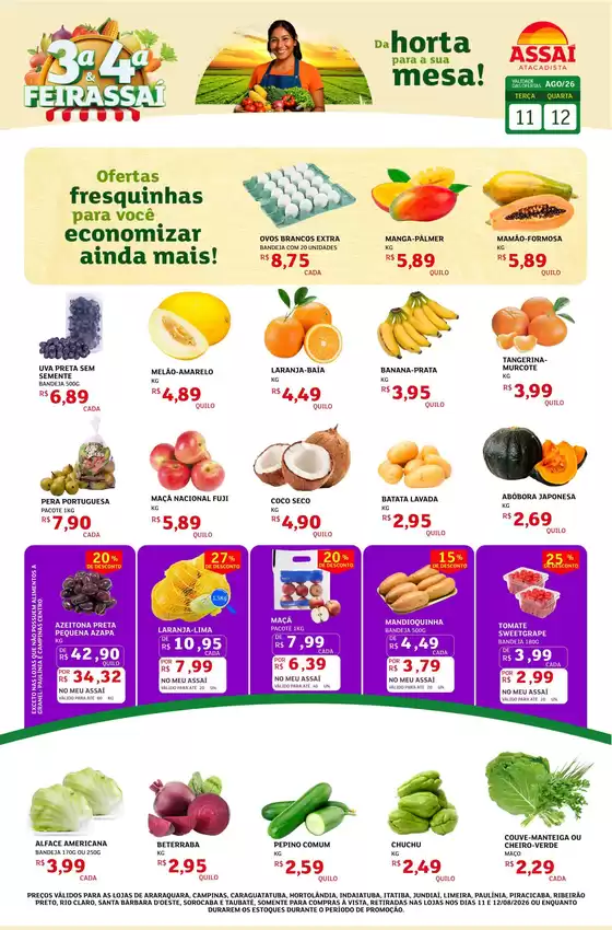 Catálogo Assaí Atacadista | Encarte Assaí Atacadista 49708-737 | 2026-08-11T00:00:00.000Z - 2026-08-12T00:00:00.000Z